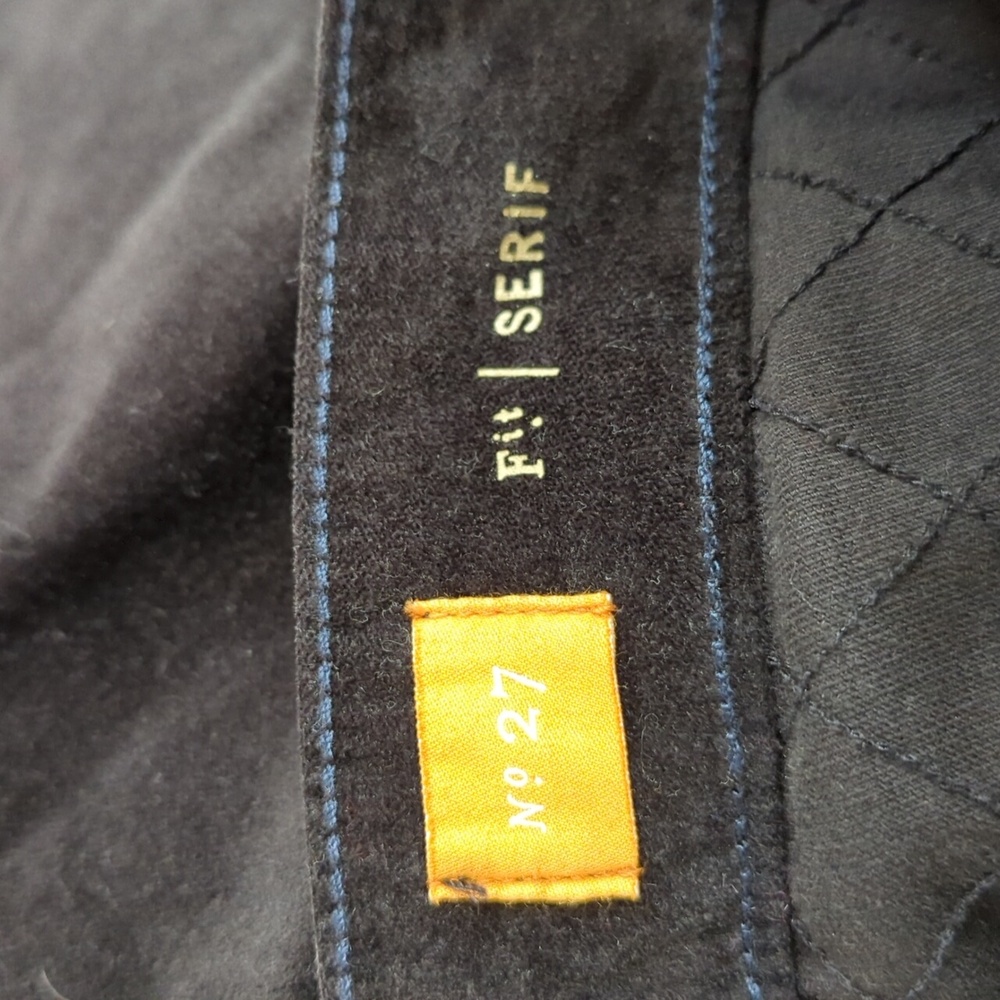 Anthropologie Pilcro Black Serif Skinny Velvet Ankle Pants Size 27 - Picture 9 of 13